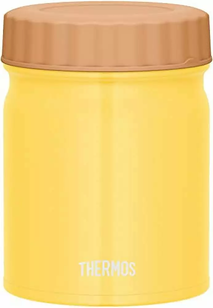 Thermos Vacuum Insulated 400ml Soup Jar Yellow Lid Hot Food Storage