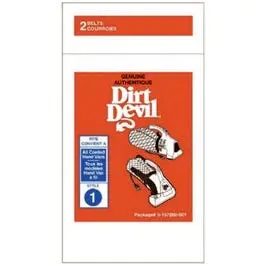 Dirt Devil Hand Vac Replacement Belt 2-Pack Vacuum Maintenance Various