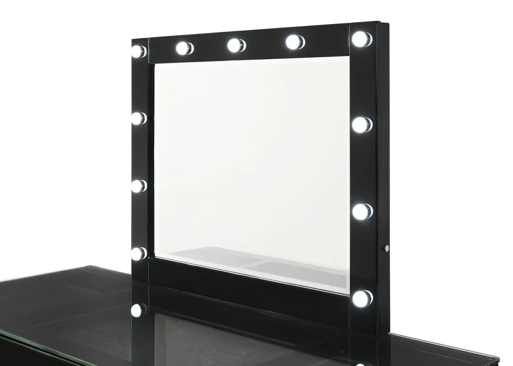 AVERY VANITY BASE BLACK - Sleek Black Vanity Base Makeup Station