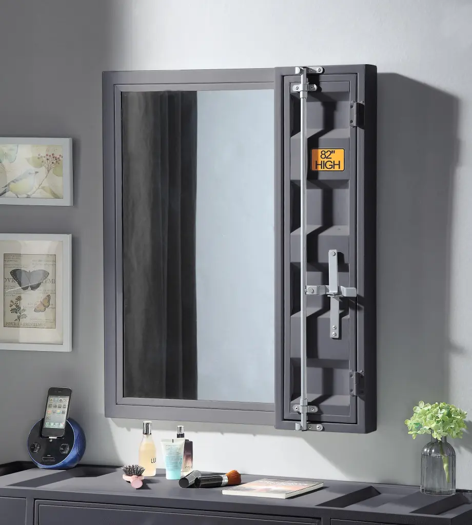 Cargo Gunmetal Vanity Mirror Adjustable Makeup Mirror