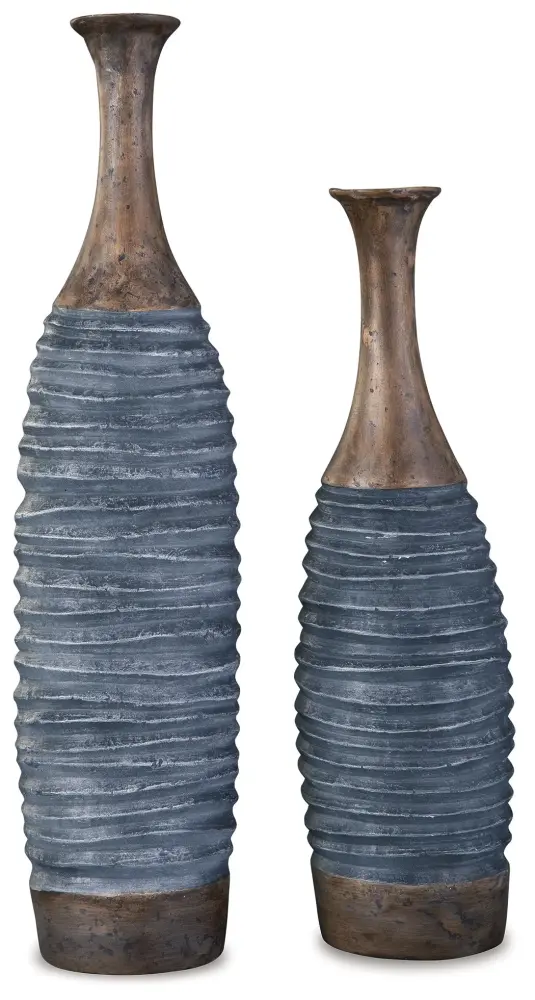 Blayze - Vase Set adjust 2) - Antique Gray / Brown
