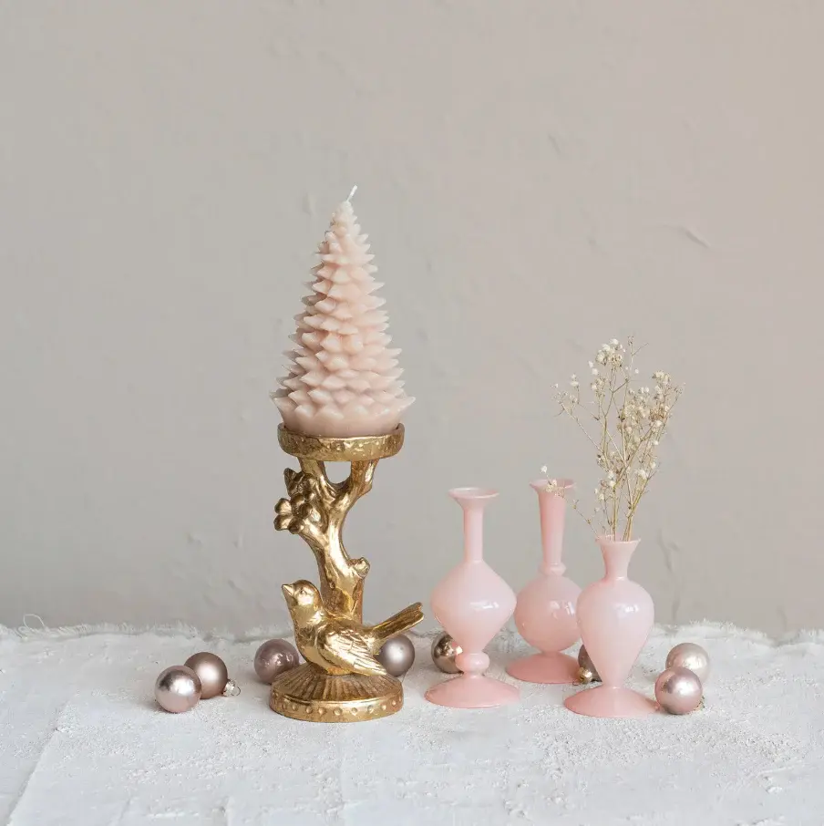 Blown Glass Vase, Opaque Blush