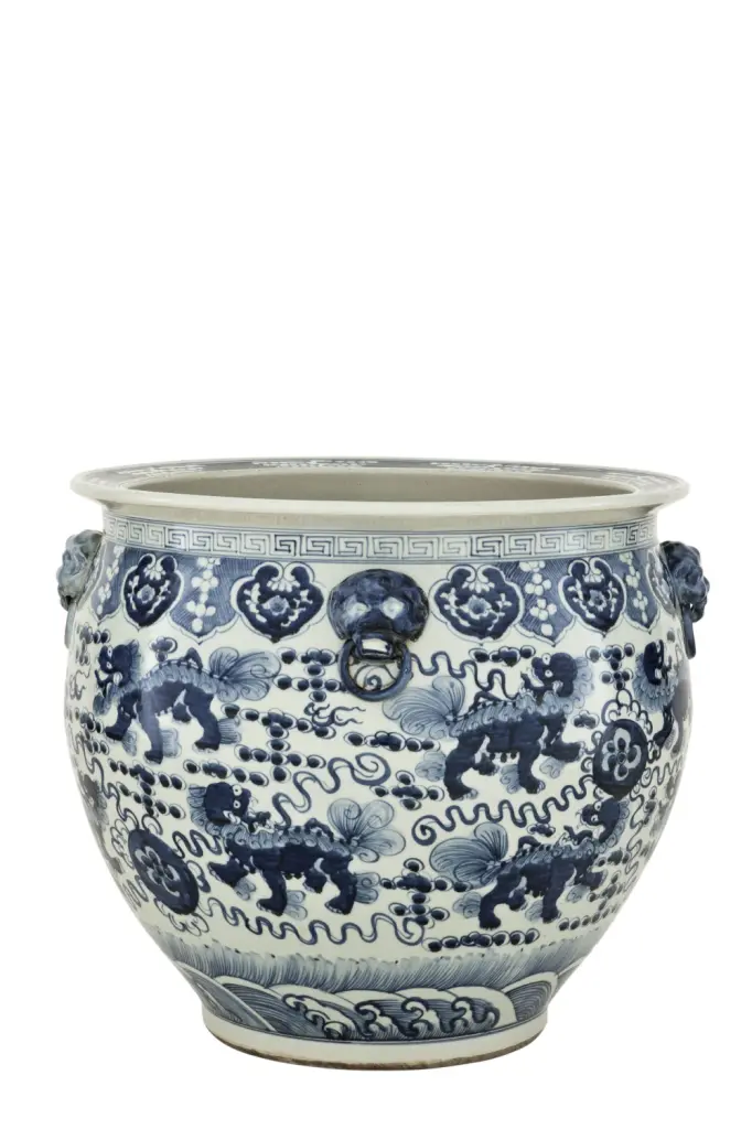 Ceramic Chinese Vase Eichholtz Fishbowl Unique Home Decor