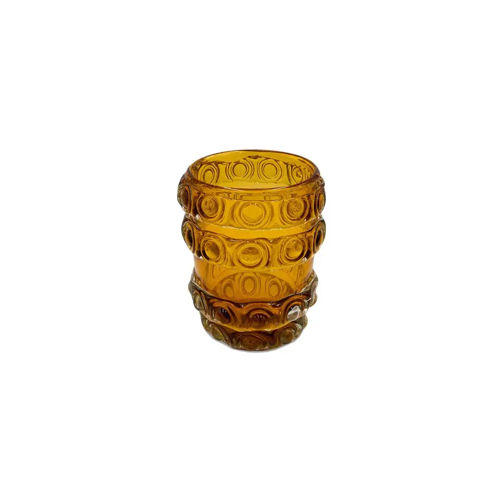 Ceramic Floor Bumble Glass Vase - Amber