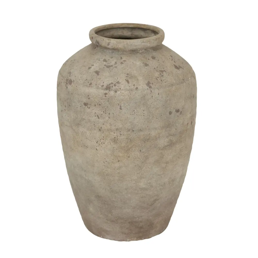 Deruta Generous Mottled Vase - Grey