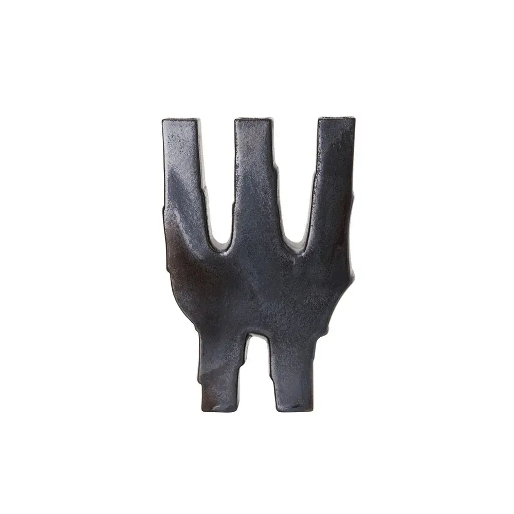 Modern Minimalist Leandri I Ceramic Vase - Dark Quicksilver Grey