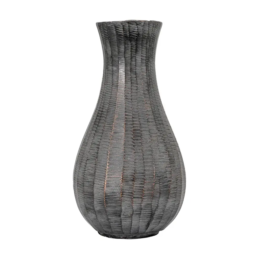 Sinead Medium Fluted Vase - Antique Grey