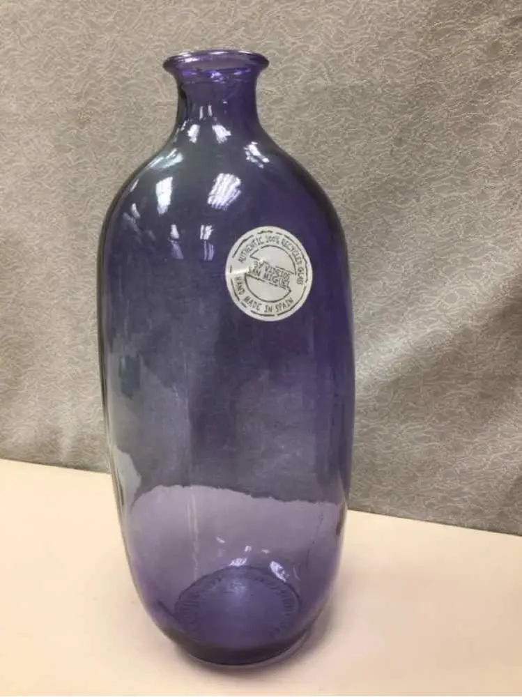 Textured Ceramic LAVENDER RECYCLED GLASS VASE
