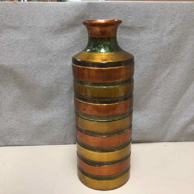 YELLOW/ORANGE TOWERING VASE