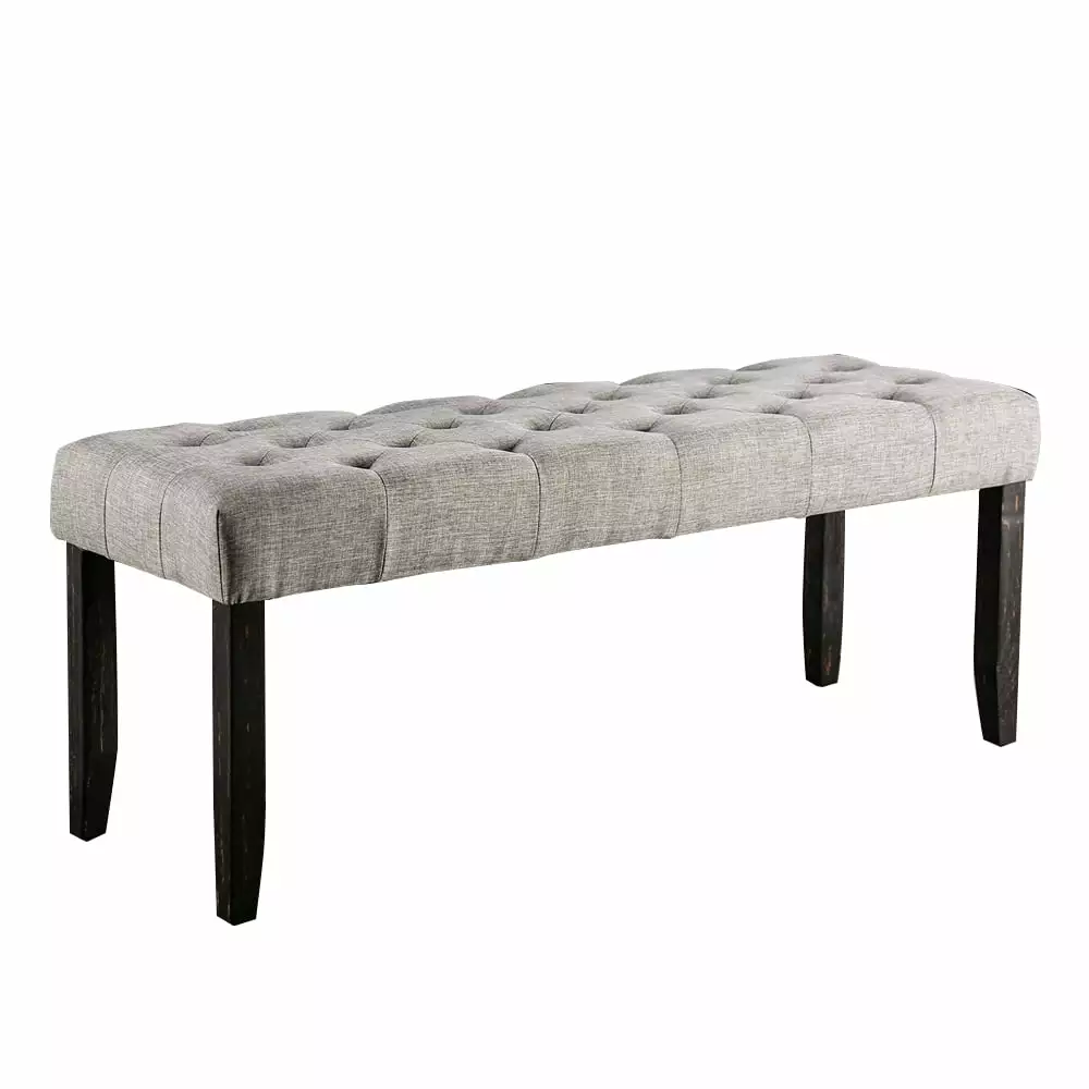 William's Home Furnishing Antique Black Gray Alfred Bench - Vintage Style Living Room Benches Williams Home Furnishing