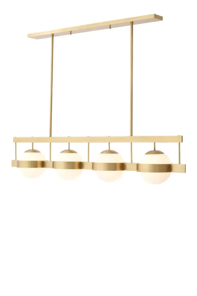 Antique Brass Finish Orbs Chandelier Eichholtz Biba Vintage Ceiling Light