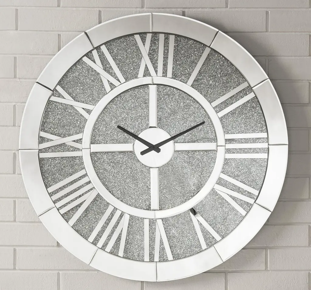 Nowles Mirrored Wall Clock - Chic Decorative Clock Home