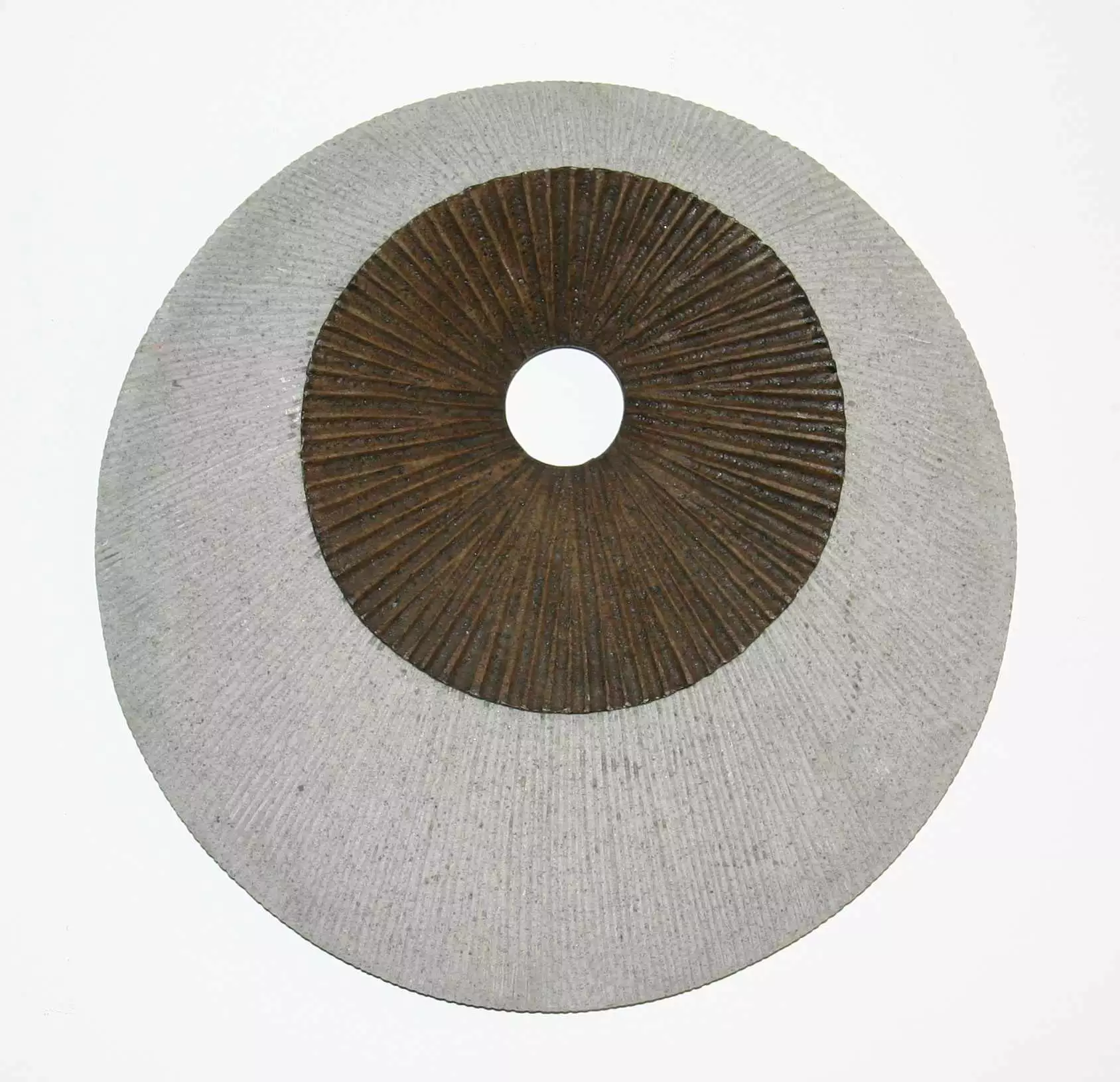 27 X 27 X 3 Brown & Gray Round Double Layer Ribbed Wall Decor Generic