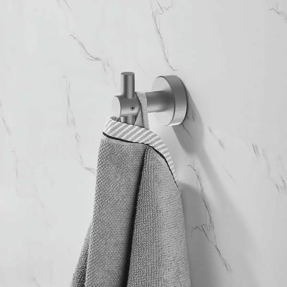 Round Base Wall Hanging Hook - Gun Grey Hook 2 Pack Entry Shoe Cabinet Wardrobe Bathroom Bedroom Furniture Hardware YTTX