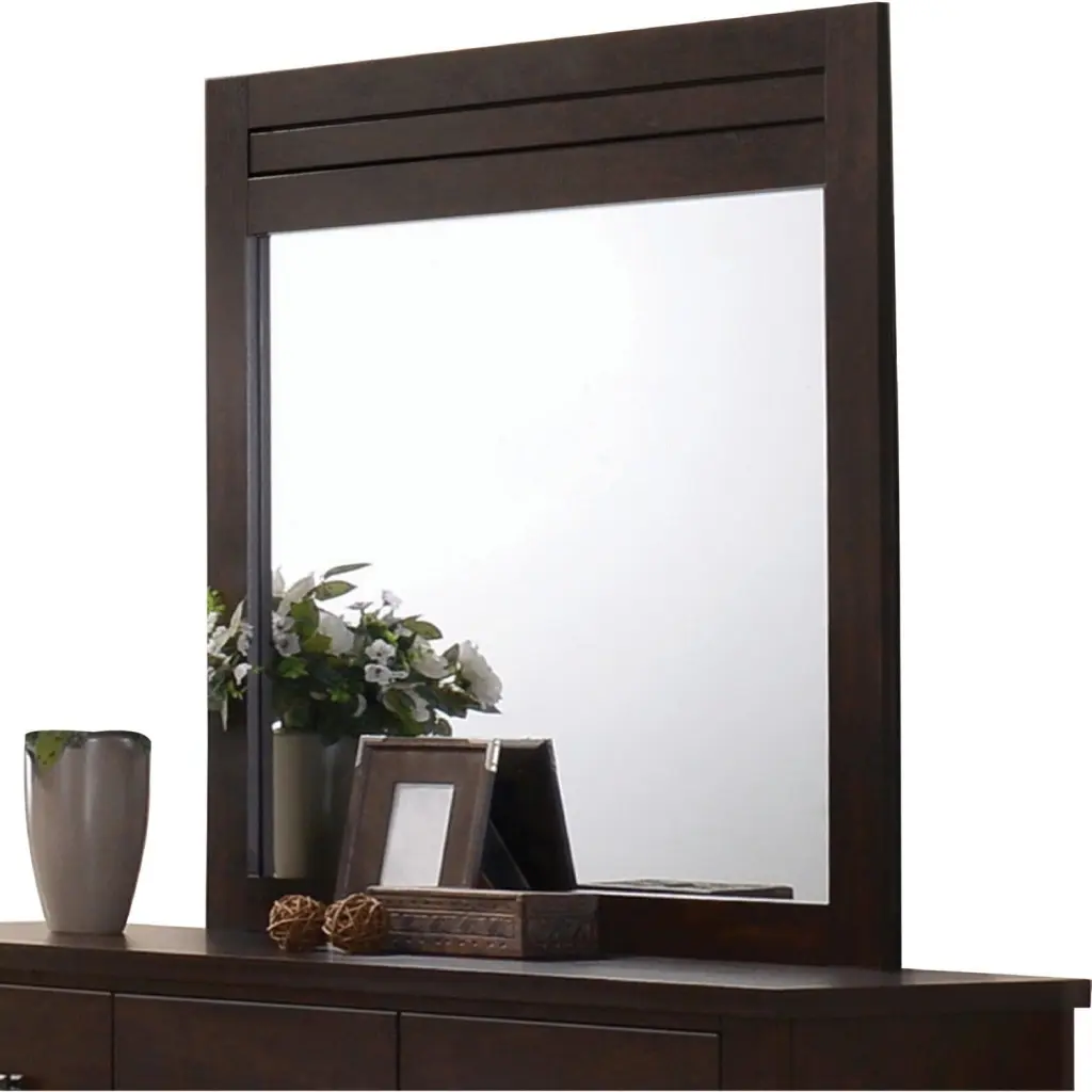 Acme Panang Mirror Mahogany - Decorative Wall Mirror