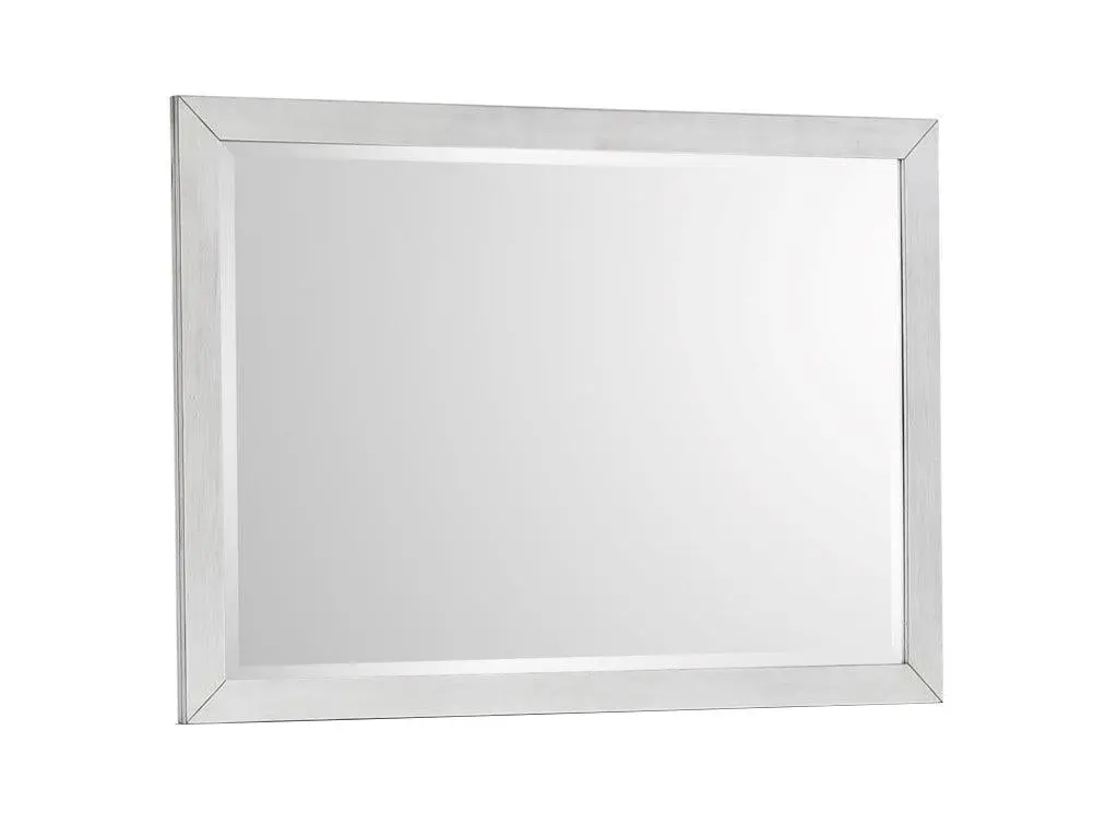 Crown Mark White Sands Mirror White B8260-11 - Modern Wall Mirror Home Decor