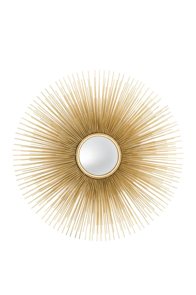 Eichholtz Solaris Sun-Shaped Mirror Decorative Wall Art Gold Finish