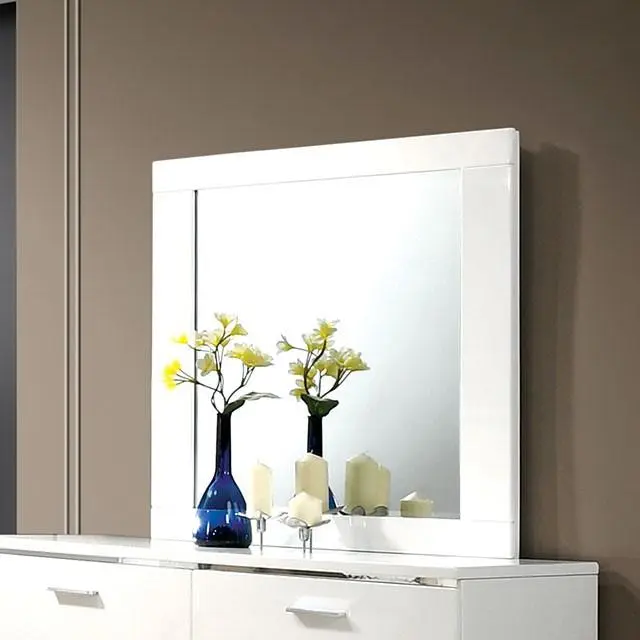Malte White Full Length Bedroom Mirror