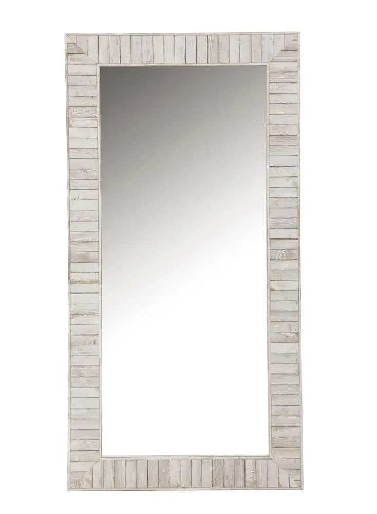 Pino Rectangular Wall Mirror White Modern Framed Mirror