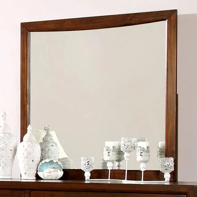 SNYDER Brown Cherry Mirror - Elegant Wall Mirror Home D��cor