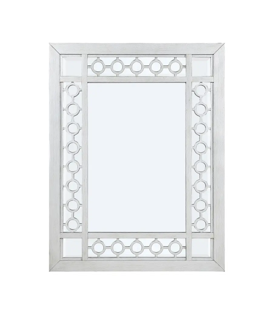 Varian Mirrored & Antique Platinum Mirror - Decorative Wall Mirror Elegant Frame