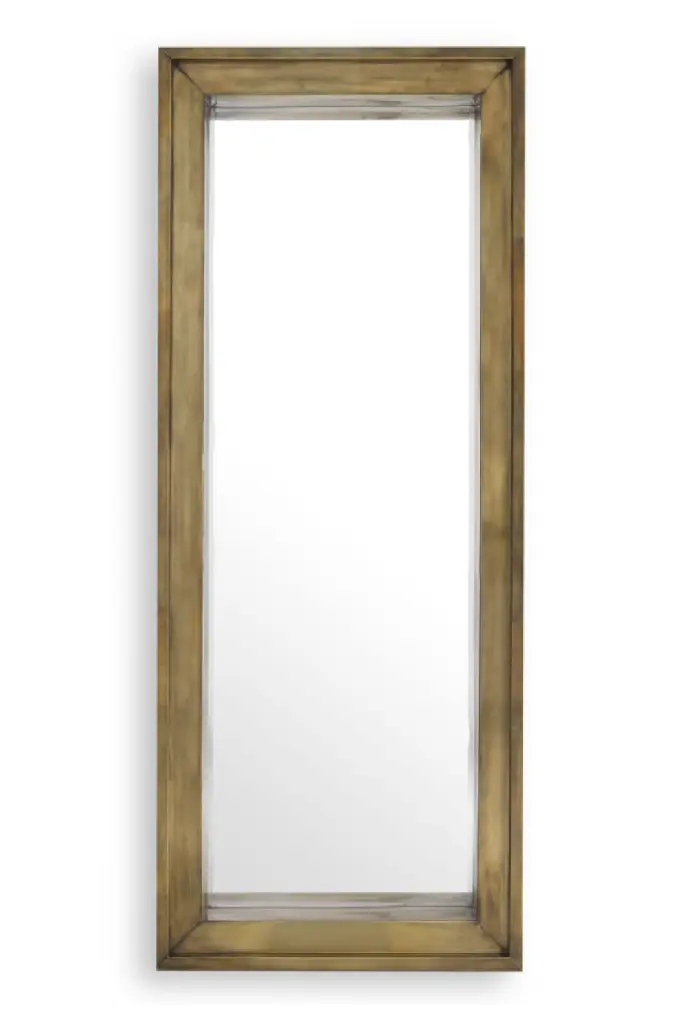 Vintage Brass Rectangular Mirror Eichholtz Magenta Classic Decor