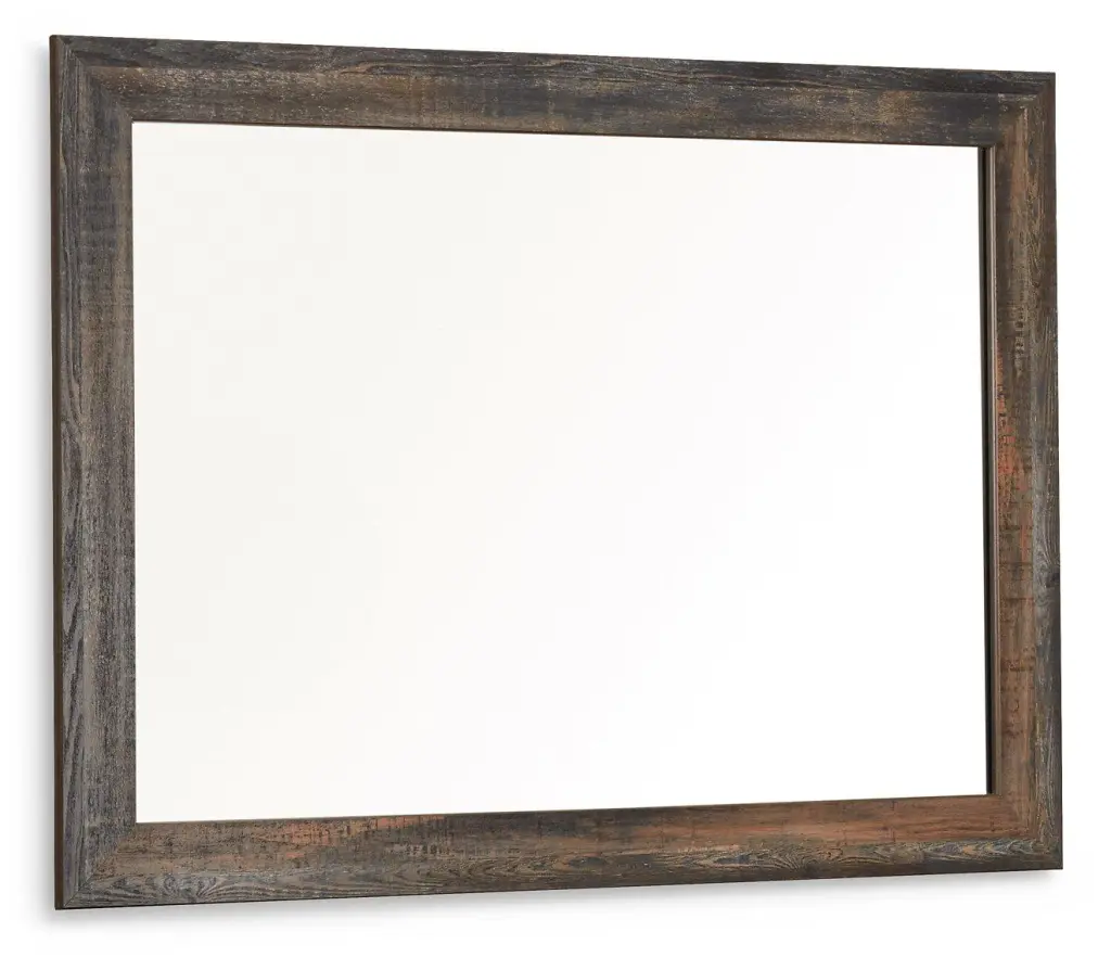 Drystan Rustic Bedroom Dresser Mirror, Wood Frame Wall Mirror