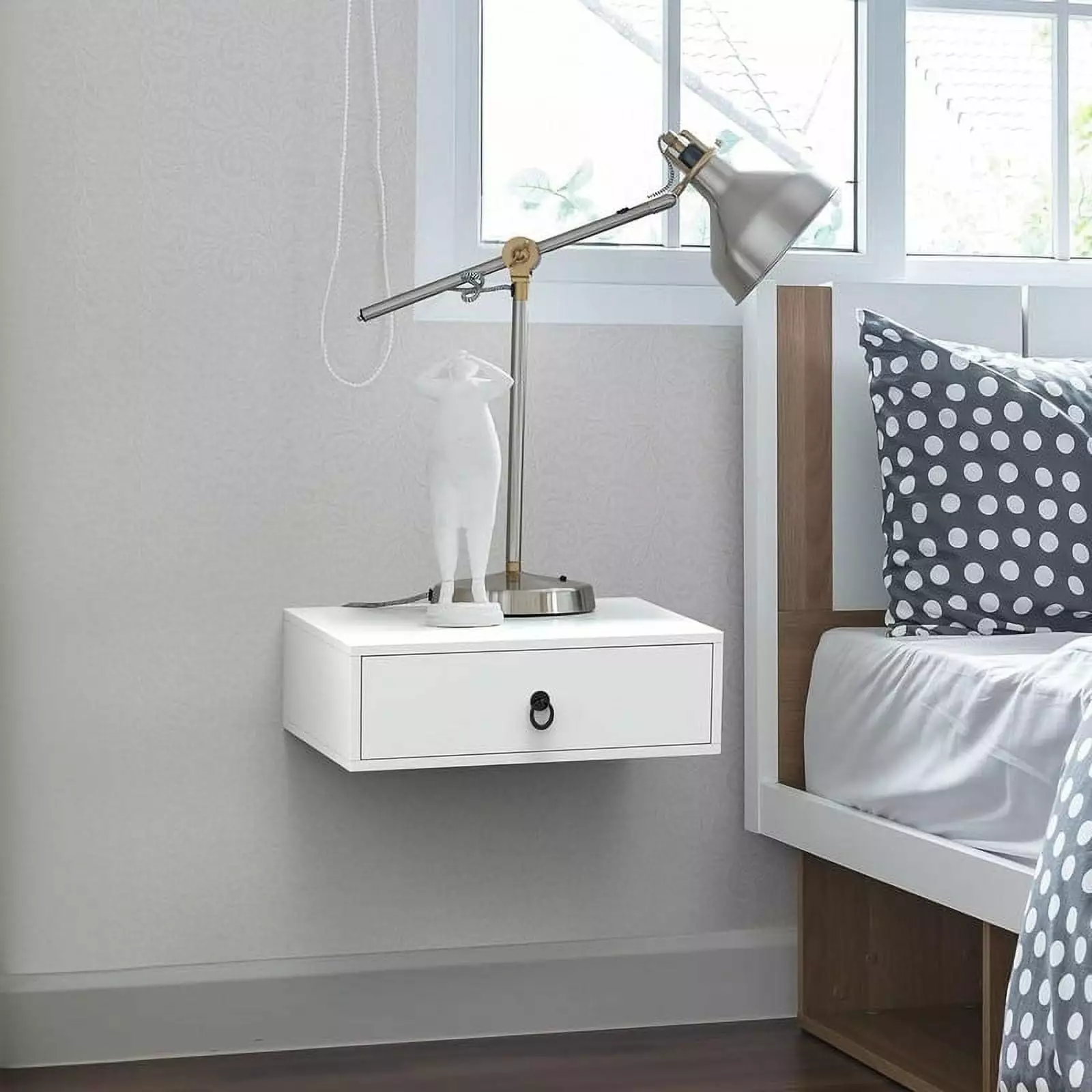 Floating Nightstand Drawer Space Saving Bedside Table Bed Bath & Beyond