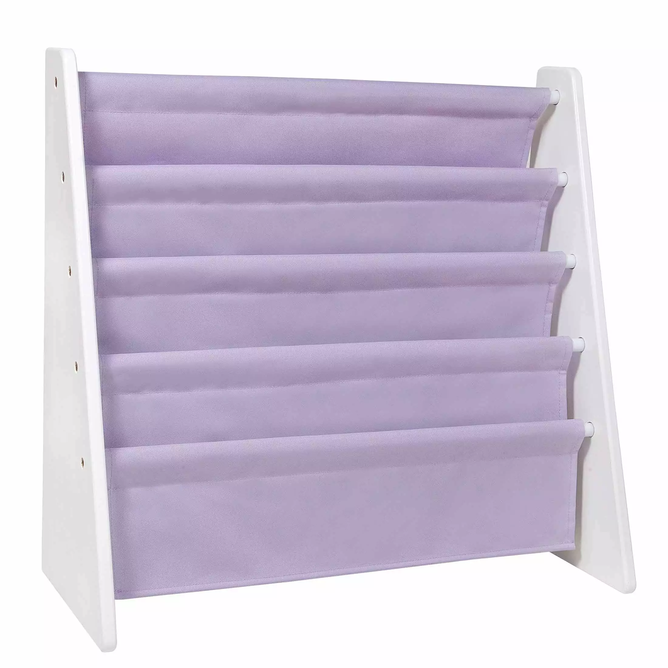 Wildkin Kids Sling Book Shelf White w Lilac