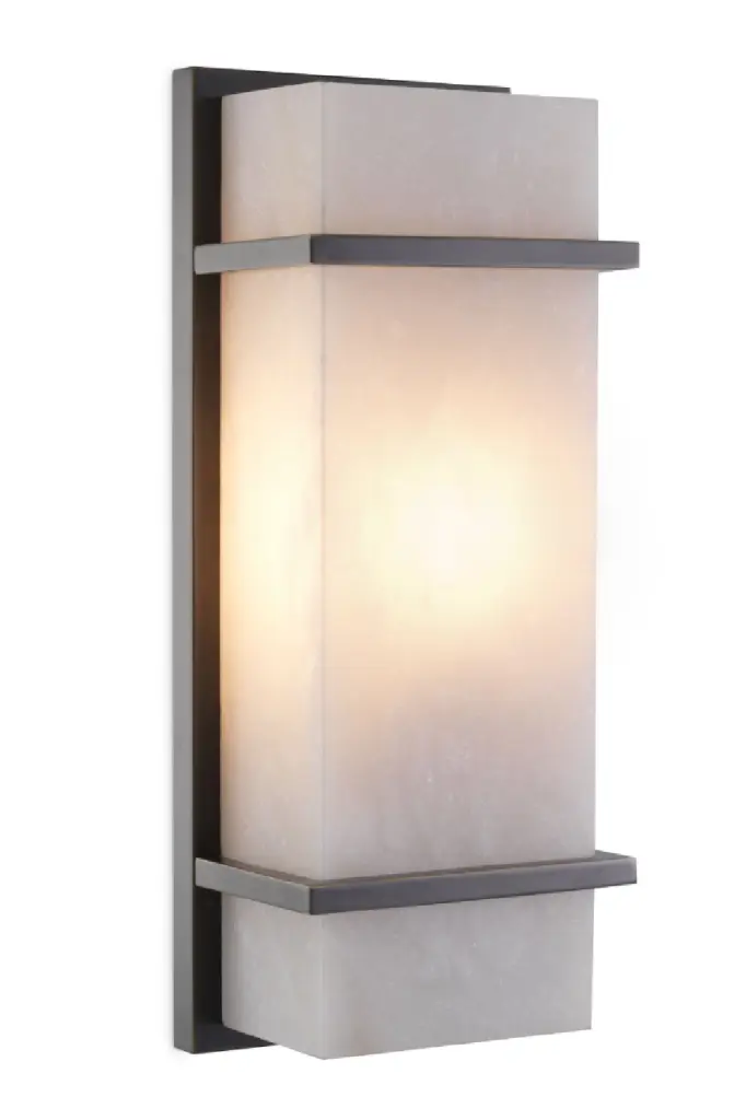 Alabaster Bronze Wall Lamp S Eichholtz Spike - Modern Wall Sconce