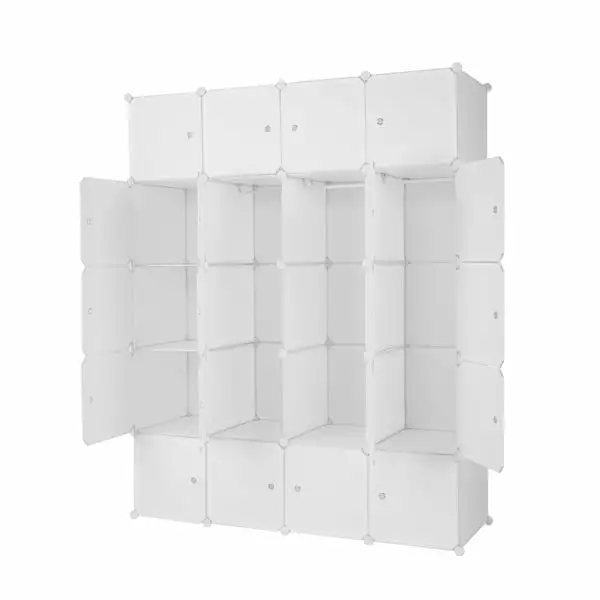 20 Cube Wardrobe Closet Portable Cube Storage Doors & Hanging Baby Wardrobe Children Cabinet Plastic Goorabbit