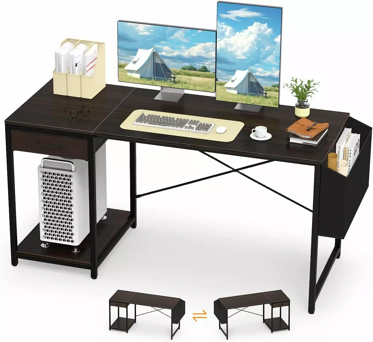 4-Pack 13 Gallon Plastic Trash Cans Lids Large Grey Garbage Waste Bin FANWB