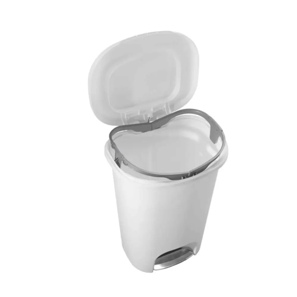 Rubbermaid Step on Alabaster Wastbasket, 49.1 L