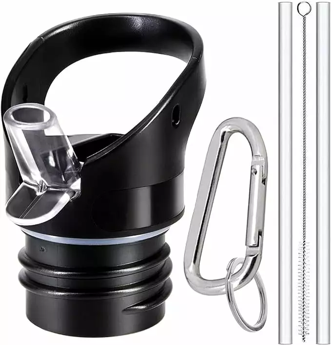 Straw Lid Hydroflask Standard Mouth 18 oz 21 oz 24 oz Insulated Water Bottle Accessory