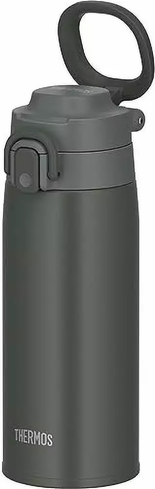 Thermos Vacuum Insulated Water Bottle 550ml Mobile Mug Carrying Loop Dark Gray JOS-550 DGY