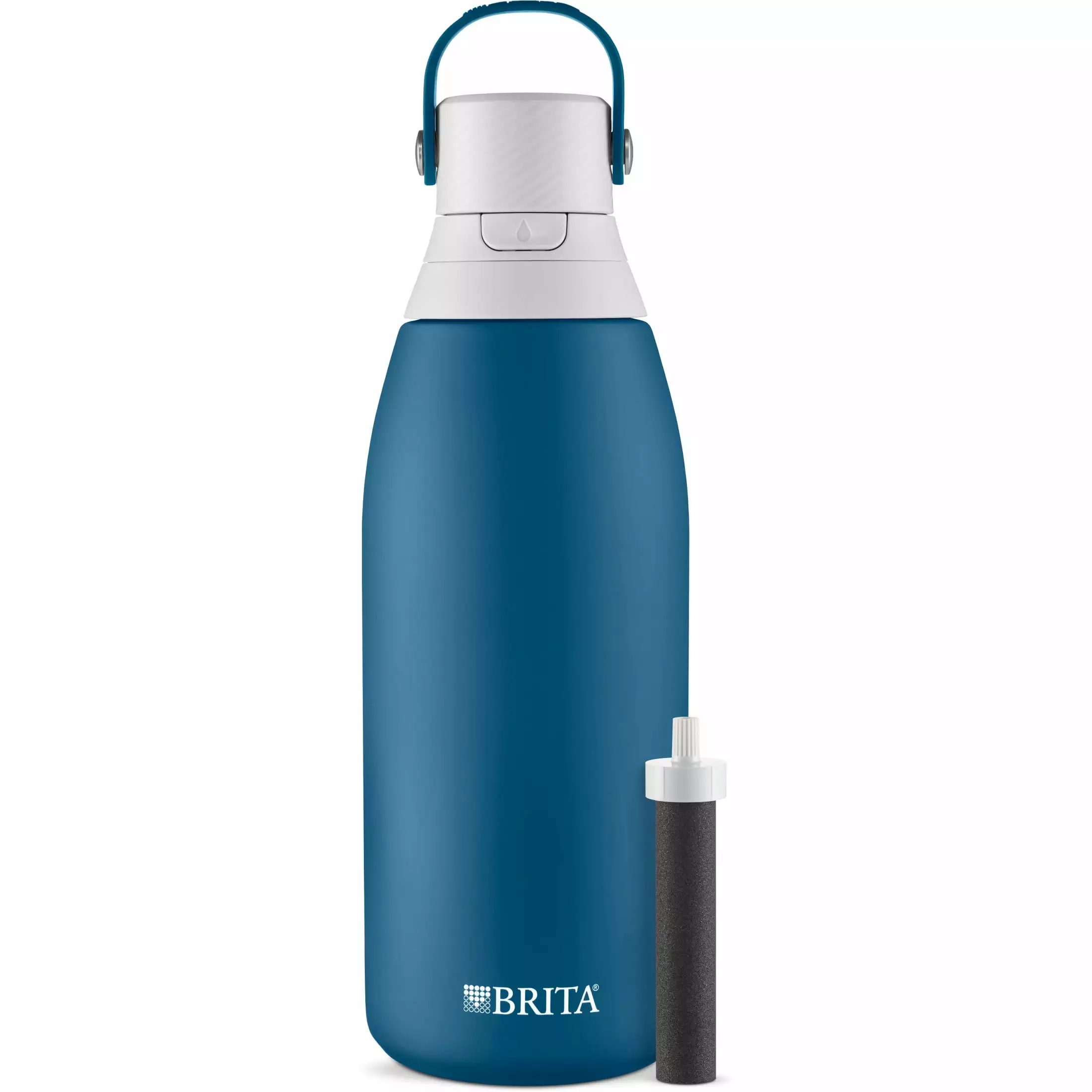 Brita 32 oz Marina Premium Stainless Steel Leak Proof Filtered Insulated Water Bottle Straw