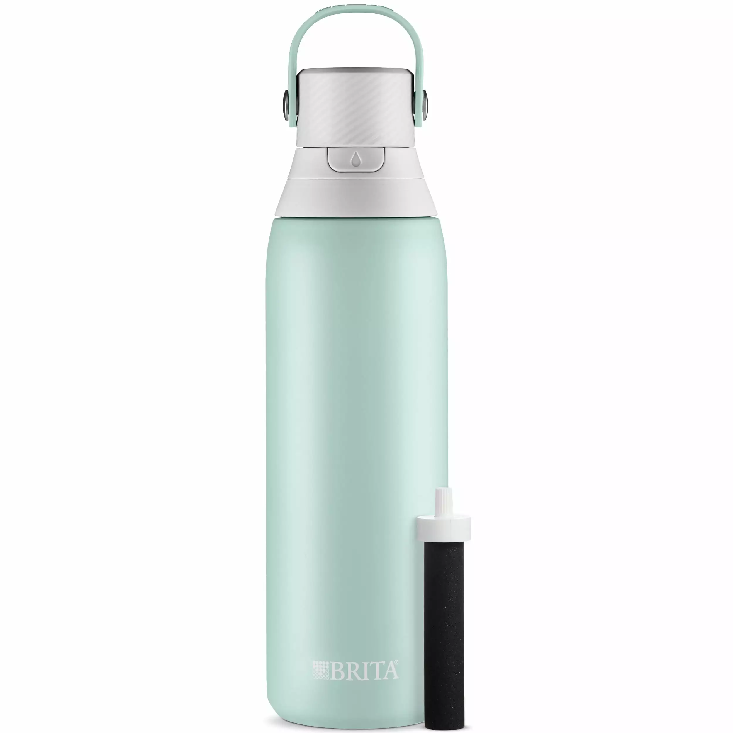 Brita Stainless Steel Premium Filtering Water Bottle 20 oz Glacier