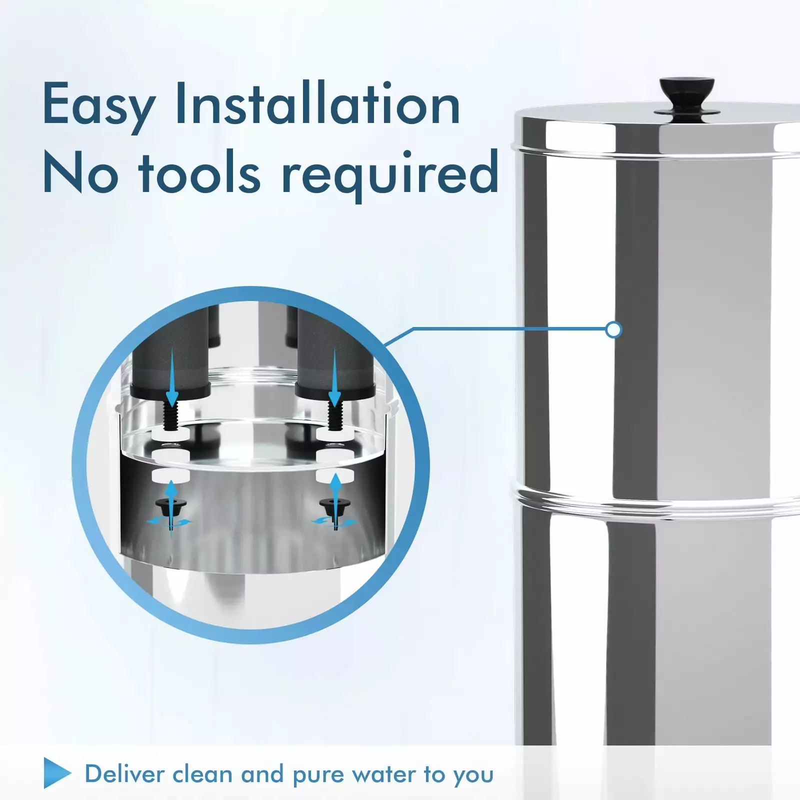 Water Bucket Stand and Water Filter Outdoor and Camping Use