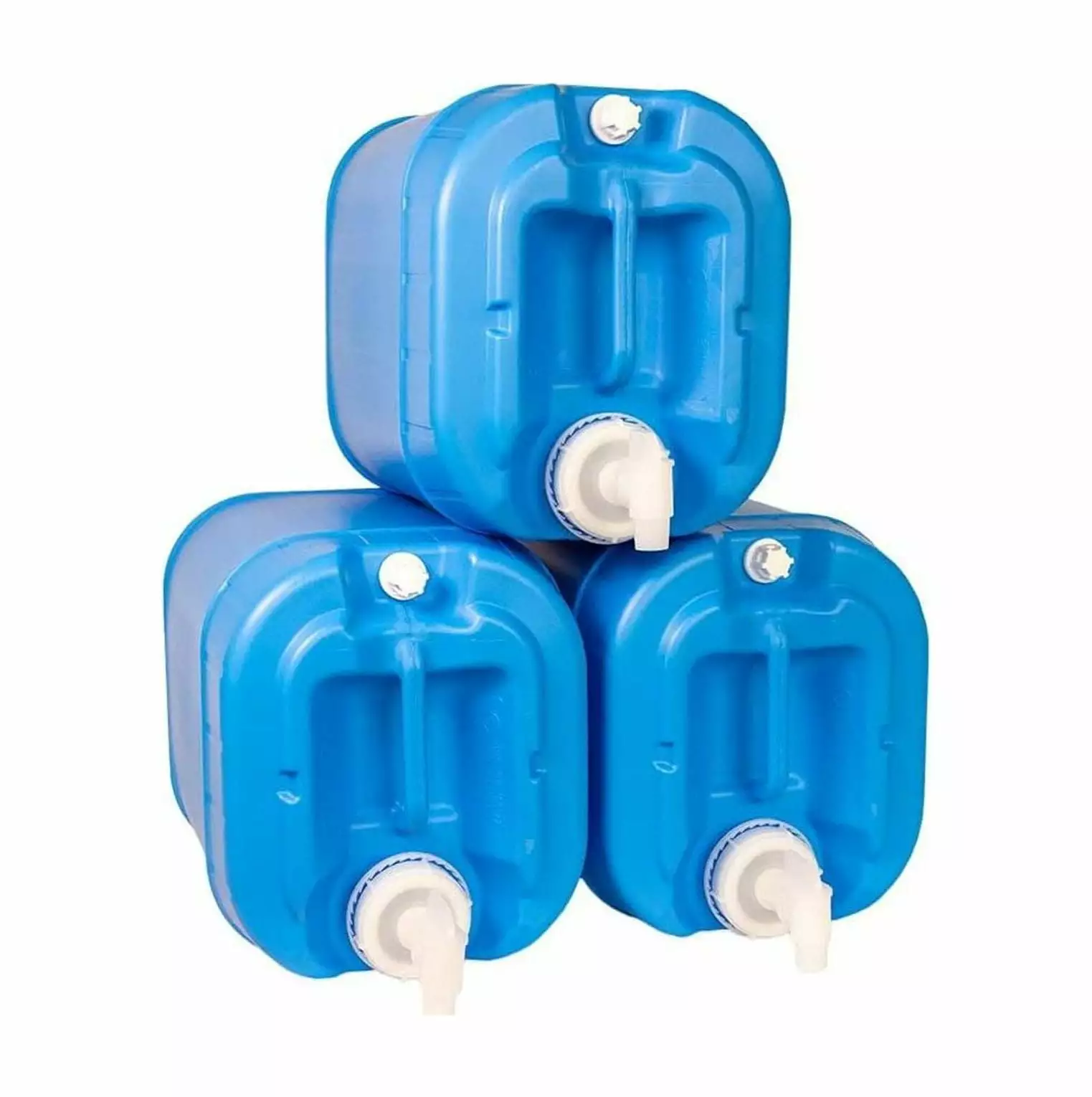 Drevy 5 Gallon Stackable Water Containers 3-Pack BPA-Free Food Grade Camping Storage
