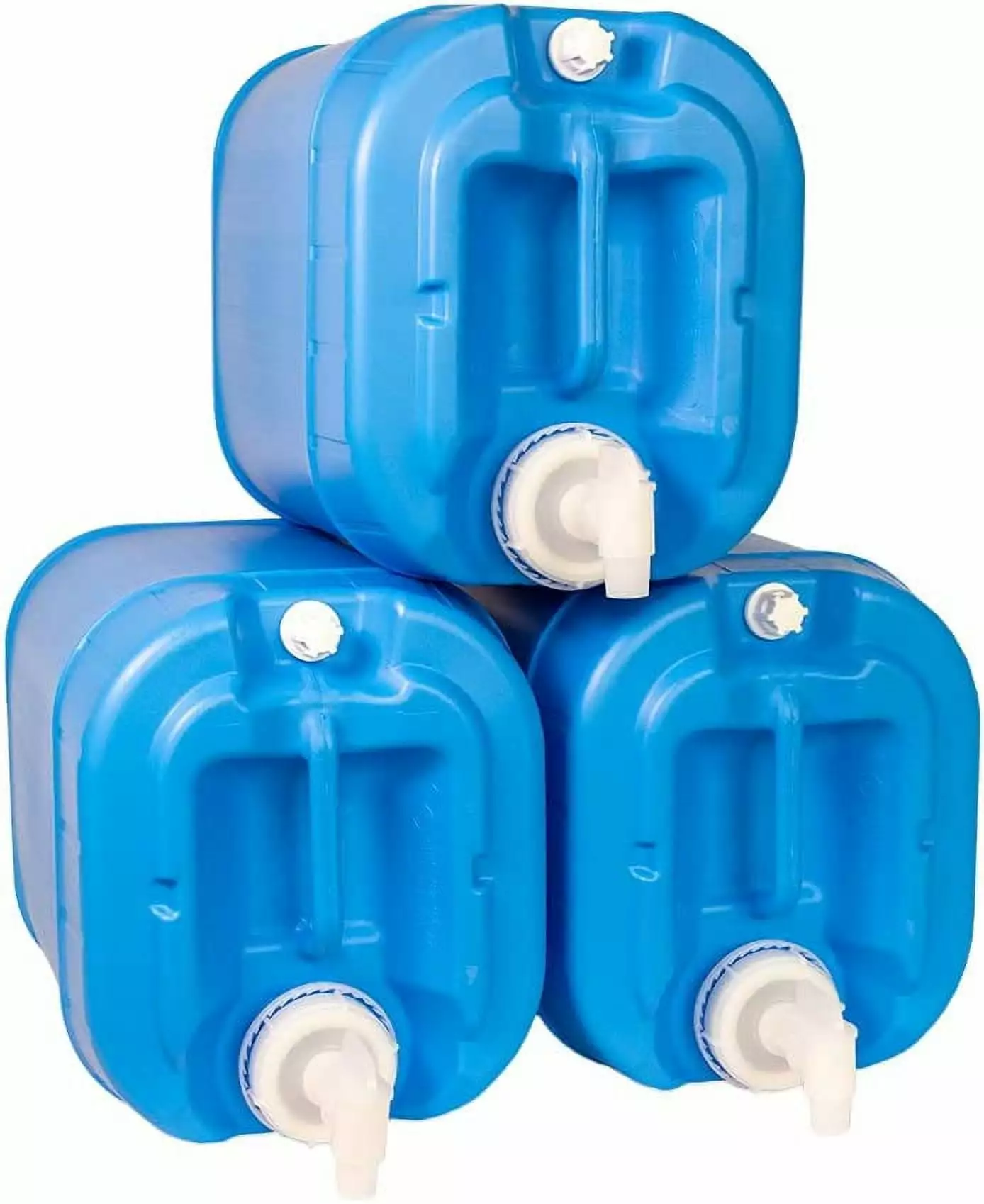 5 Gallon Stackable Water Containers 3-Pack BPA-Free Food Grade Camping Survival