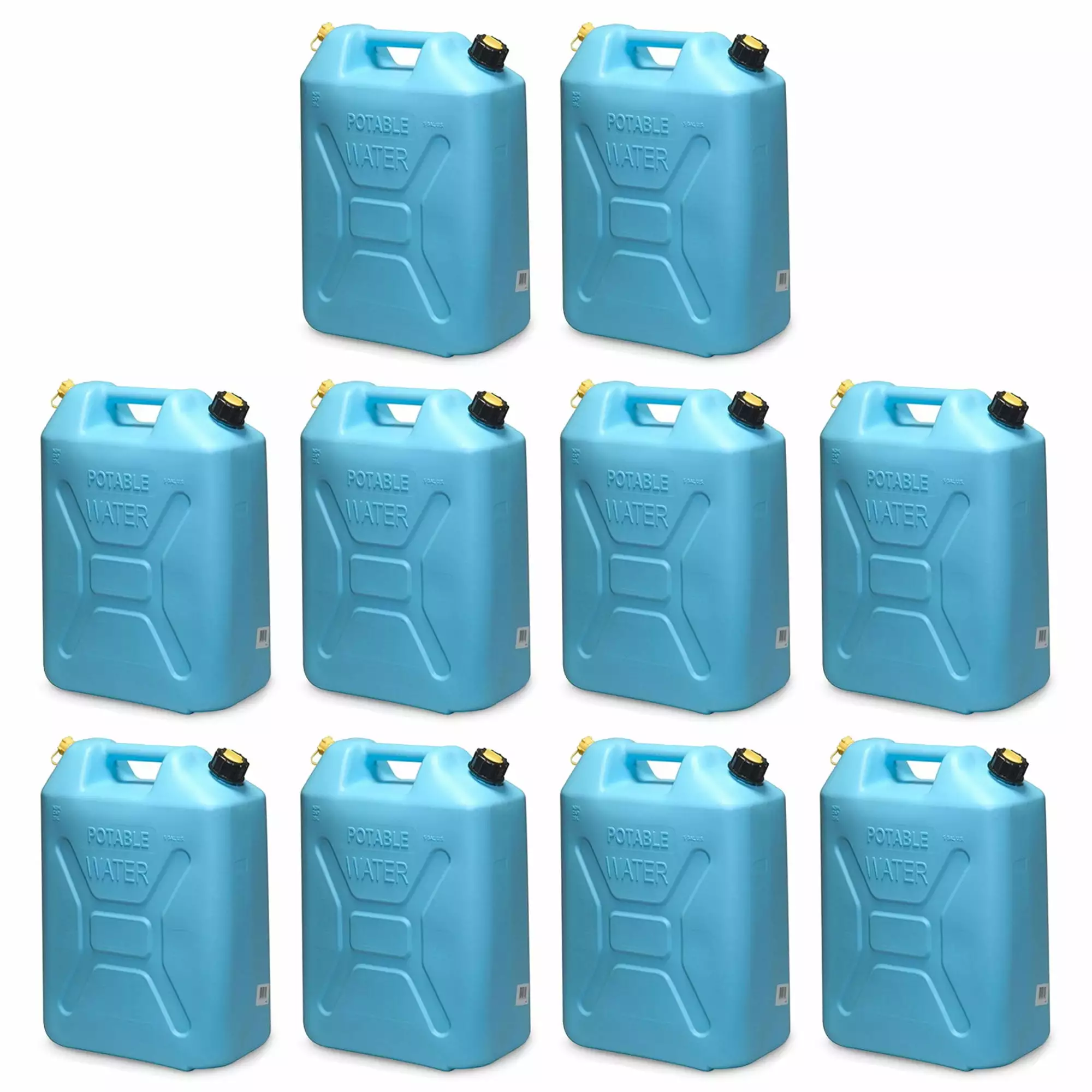 Scepter 5 Gal Military Style Water Can Container Spout 10 Pack Durable Water Storage