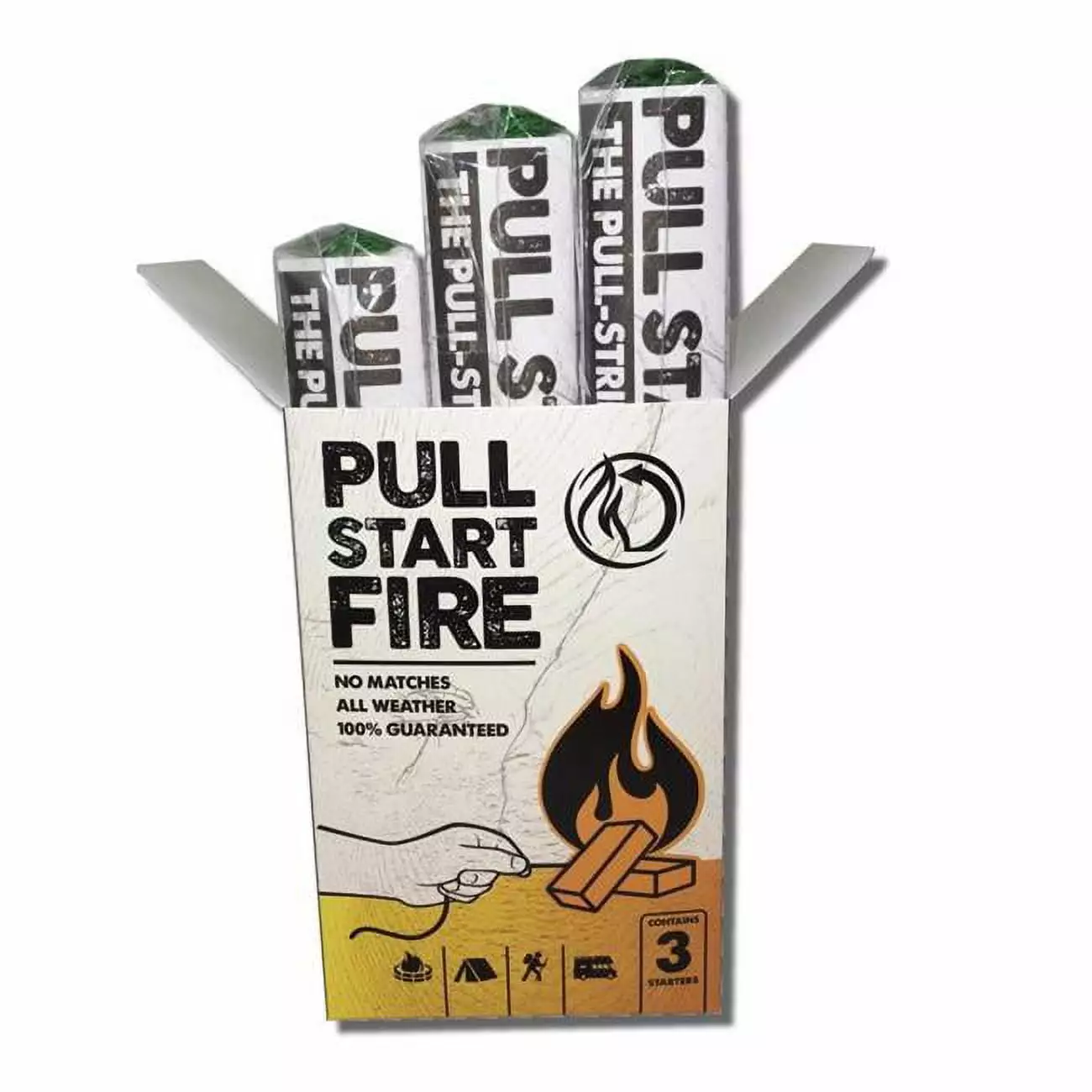 Wax Fire Starter Pack 3 Case 16 Long Burning Fireplace Starter
