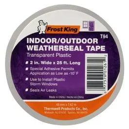 2-. x 25-Ft. Clear Plastic Window Weatherseal Tape Draft Protection Frost King