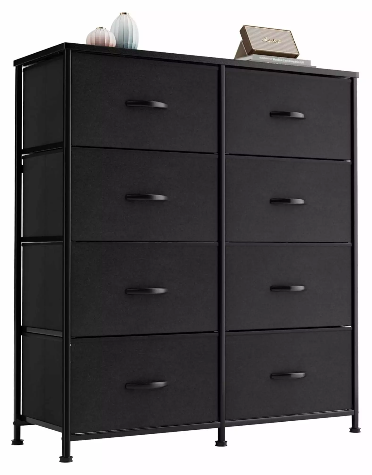 Bennium 8 Drawer Dresser Wide Chest Drawers Fabric Bins Storage Arranger Unit Closet Entryway Nurseries Hallway