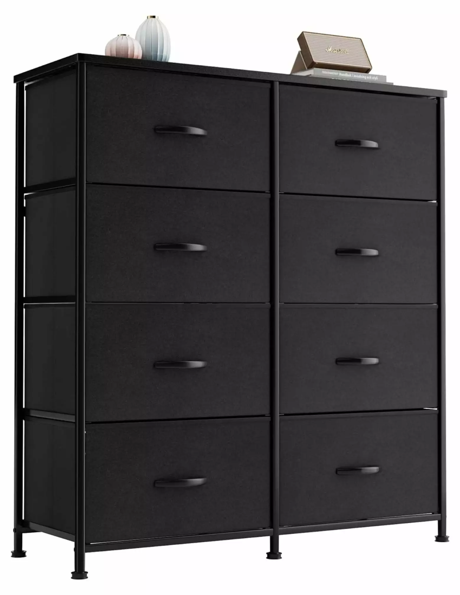 Exlonjet 8 Drawer Dresser Wide Chest Drawers Fabric Bins Storage Arranger Unit Closet Entryway Nurseries Hallway