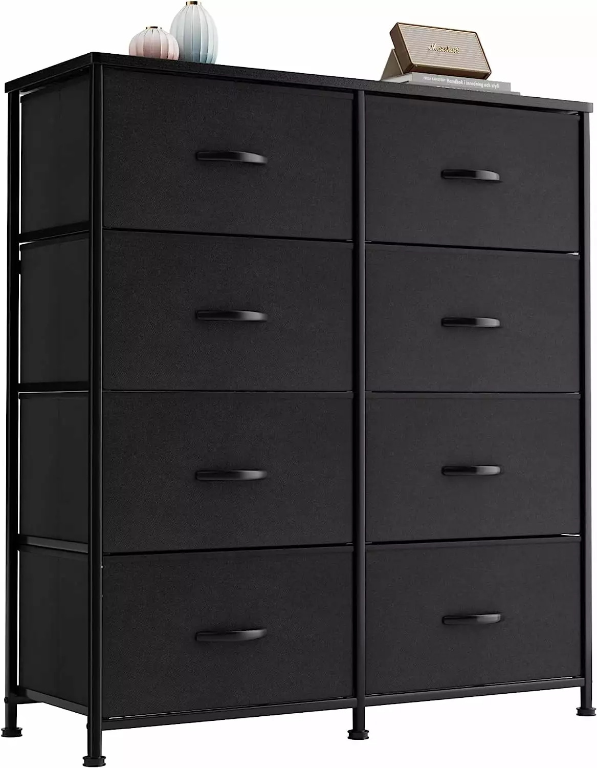 Wide 8 Drawer Dresser Bedroom Fabric Bins Storage Organizer Unit Closet JINMAI
