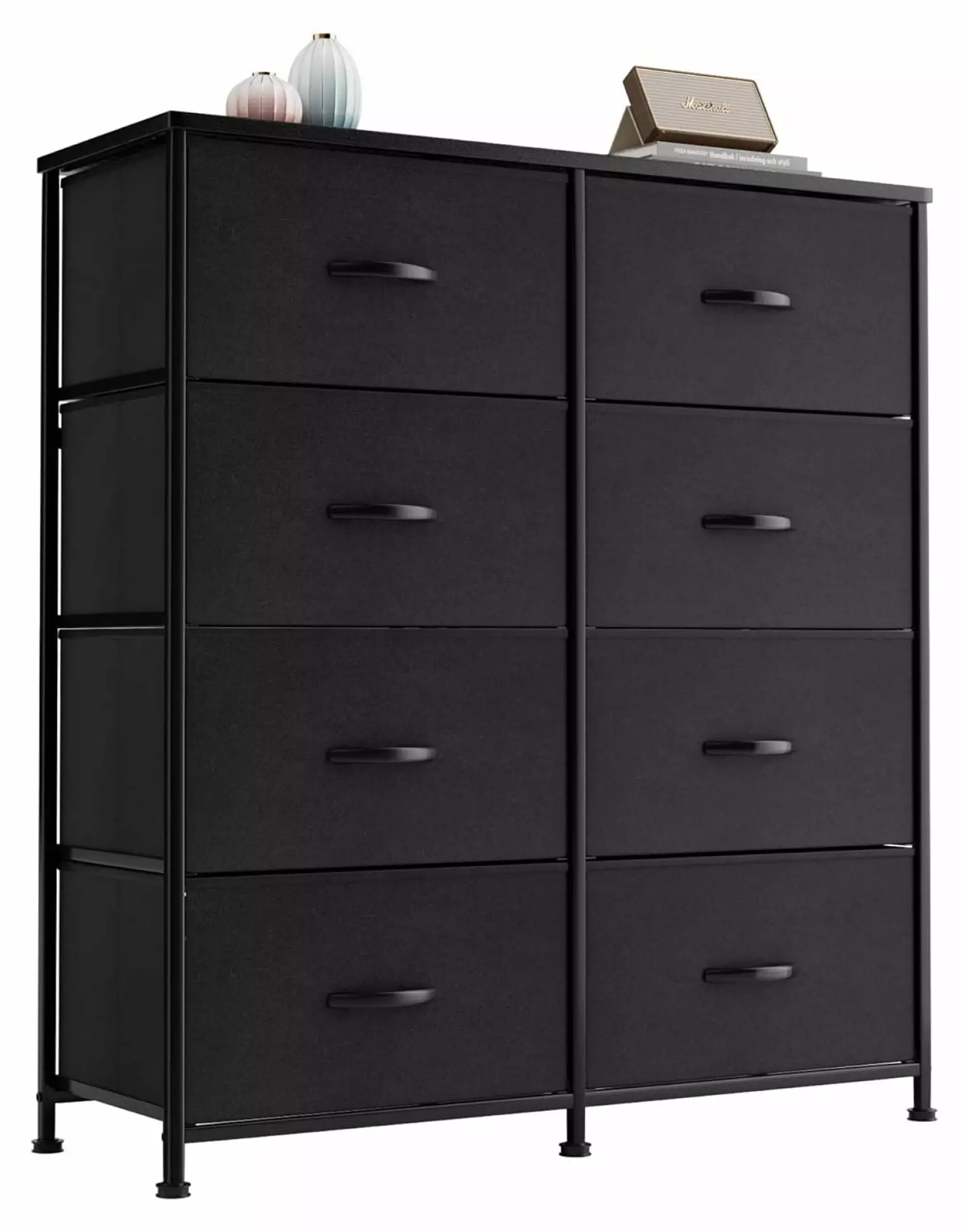 LzerLyh 8 Drawer Dresser Wide Chest Drawers Fabric Bins Storage Arranger Unit Closet Entryway Nurseries Hallway