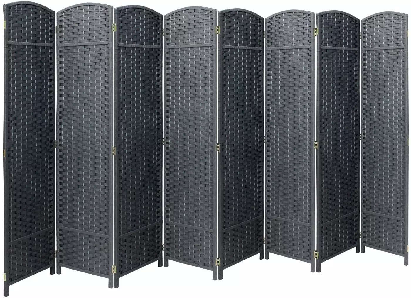 Sorbus 6Ft Tall Extra Wide 8 Panel Room Divider Privacy Screen Espresso B Grey