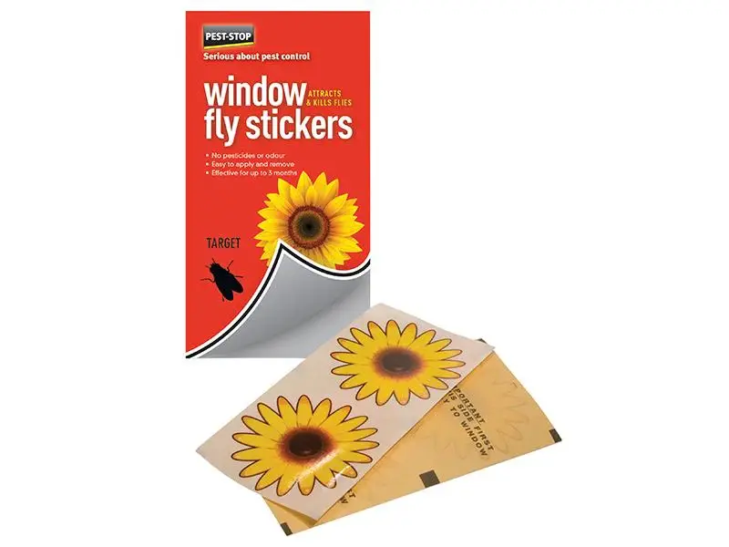 Pest-Stop Systems Window Fly Stickers Pack 80 (20 Packs 4)