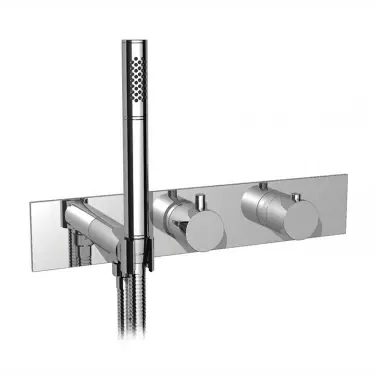 Motorized Blind 3/4" 2-way thermostatic valve hand shower - DECORATIVE ADJUST